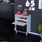 Eliusta Nova Çok Amaçlı Mutfak Modülü 65X87X32 cm Fırın Dolabı Ekmeklik ve Mutfak Düzenleyici - Beyaz - 65 cm