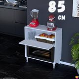 Eliusta Nova Çok Amaçlı Mutfak Modülü 85X87X32 cm Fırın Dolabı Ekmeklik ve Mutfak Düzenleyici - Beyaz - 85 cm