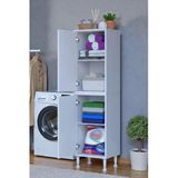 Eliusta Nuve Geniş Depolama Alanlı Dolap 50 Cm Banyo/Mutfak Çok Fonksiyonlu 50X138x32,5 Cm Saklama Dolabı