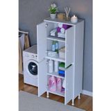 Eliusta Nuve Geniş Depolama Alanlı Dolap 55 Cm Banyo/Mutfak Çok Fonksiyonlu 55X138x32,5 Cm Saklama Dolabı