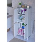 Eliusta Nuve Geniş Depolama Alanlı Dolap 60 cm Banyo/mutfak Çok Fonksiyonlu 60X138X32,5 cm Saklama Dolabı - Beyaz