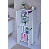 Eliusta Nuve Geniş Depolama Alanlı Dolap 60 Cm Banyo/Mutfak Çok Fonksiyonlu 60X138x32,5 Cm Saklama Dolabı