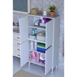 Eliusta Nuve Geniş Depolama Alanlı Dolap 70 Cm Banyo/Mutfak Çok Fonksiyonlu 70X138x32,5 Cm Saklama Dolabı
