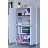 Eliusta Nuve Geniş Depolama Alanlı Dolap 90 cm Banyo/mutfak Çok Fonksiyonlu 90X138X32,5 cm Saklama Dolabı - Beyaz