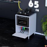 Eliusta Perax 65 cm Kapaklı Set Üstü Ocak Dolabı Fırınlık Kiler Çok Amaçlı Mutfak Modülü 65X87X48 cm Beyaz