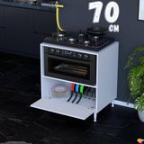 Eliusta Perax 70 cm Kapaklı Set Üstü Ocak Dolabı Fırınlık Kiler Çok Amaçlı Mutfak Modülü 70X87X48 cm Beyaz
