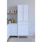 Eliusta Pine 65 Cm Genişlikte Dolap 65X171x32,5 Cm Banyo/Mutfak Dolabı İki Kapaklı Sepetli Dolap