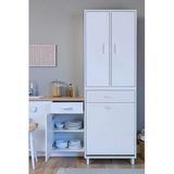 Eliusta Reli Dolap Beyaz Çok Kullanımlı 65 Cm Eninde Banyo Dolabı 60X171x32,5 Cm 2 Kapak 6 Raf Dolap
