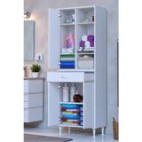 Eliusta Rivo 4 Raflı Banyo/Mutfak Dolabı 60 Cm Beyaz Renkli Çok Amaçlı Dolap 60X173x32,5 Cm Ebatlarında