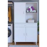 Eliusta Rivo 4 Raflı Banyo/Mutfak Dolabı 90 Cm Beyaz Renkli Çok Amaçlı Dolap 90X173x32,5 Cm Ebatlarında