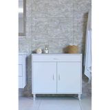 Eliusta Rose 100 Cm Beyaz 1 Çekmeceli Banyo Mutfak Dolabı 4 Bölmeli 3 Raflı Çok Amaçlı Dolap 100X88x32,5 Cm