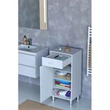 Eliusta Rose 40 Cm Beyaz 1 Çekmeceli Banyo Mutfak Dolabı 4 Bölmeli 3 Raflı Çok Amaçlı Dolap 40X88x32,5 Cm