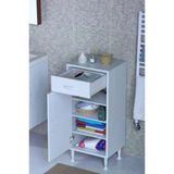 Eliusta Rose 45 Cm Beyaz 1 Çekmeceli Banyo Mutfak Dolabı 4 Bölmeli 3 Raflı Çok Amaçlı Dolap 45X88x32,5 Cm