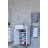 Eliusta Rose 50 Cm Beyaz 1 Çekmeceli Banyo Mutfak Dolabı 4 Bölmeli 3 Raflı Çok Amaçlı Dolap 50X88x32,5 Cm