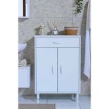 Eliusta Rose 60 Cm Beyaz 1 Çekmeceli Banyo Mutfak Dolabı 4 Bölmeli 3 Raflı Çok Amaçlı Dolap 60X88x32,5 Cm