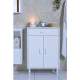 Eliusta Rose 70 Cm Beyaz 1 Çekmeceli Banyo Mutfak Dolabı 4 Bölmeli 3 Raflı Çok Amaçlı Dolap 70X88x32,5 Cm