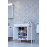 Eliusta Rose 75 Cm Beyaz 1 Çekmeceli Banyo Mutfak Dolabı 4 Bölmeli 3 Raflı Çok Amaçlı Dolap 75X88x32,5 Cm