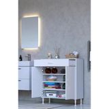 Eliusta Rose 85 Cm Beyaz 1 Çekmeceli Banyo Mutfak Dolabı 4 Bölmeli 3 Raflı Çok Amaçlı Dolap 85X88x32,5 Cm