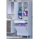 Eliusta Rule Sepetli Banyo/Mutfak Dolabı 55 Cm Genişliğe Sahip 55X171x32,5 Cm Bir Sepetli Beyaz Dolap