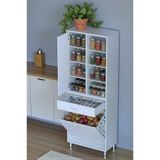 Eliusta Rule Sepetli Banyo/Mutfak Dolabı 60 Cm Genişliğe Sahip 60X171x32,5 Cm Bir Sepetli Beyaz Dolap