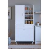 Eliusta Rule Sepetli Banyo/Mutfak Dolabı 75 Cm Genişliğe Sahip 75X171x32,5 Cm İki Sepetli Beyaz Dolap