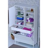 Eliusta Rule Sepetli Banyo/Mutfak Dolabı 90 Cm Genişliğe Sahip 90X171x32,5 Cm Üç Sepetli Beyaz Dolap