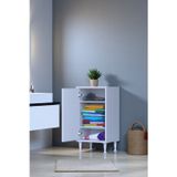 Eliusta Sabir 50 Cm 2 Raflı Beyaz Banyo Mutfak Dolabı 3 Bölmeli Çok Amaçlı Dolap 50X75x32,5 Cm Düzenleyici