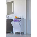Eliusta Sare 40 Cm Beyaz Sepetli Banyo Dolabı,Mutfak Dolabı 40X75x32,5 Cm Oyuncak Sepeti Çok Amaçlı Dolap