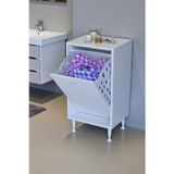 Eliusta Sare 45 Cm Beyaz Sepetli Banyo Dolabı,Mutfak Dolabı 45X75x32,5 Cm Oyuncak Sepeti Çok Amaçlı Dolap