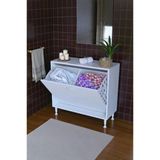 Eliusta Sare 85 Cm Beyaz Sepetli Banyo Dolabı,Mutfak Dolabı 85X75x32,5 Cm Oyuncak Sepeti Çok Amaçlı Dolap
