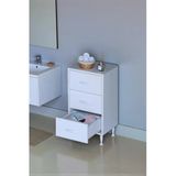 Eliusta Seçer 3 Çekmeceli 40 Cm Banyo Ve Mutfak Dolabı Beyaz 40X75x32,5 Cm Çok Amaçlı Organizer Dolap