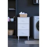 Eliusta Seçer 3 Çekmeceli 50 Cm Banyo Ve Mutfak Dolabı Beyaz 50X75x32,5 Cm Çok Amaçlı Organizer Dolap
