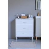Eliusta Seçer 3 Çekmeceli 55 Cm Banyo Ve Mutfak Dolabı Beyaz 55X75x32,5 Cm Çok Amaçlı Organizer Dolap