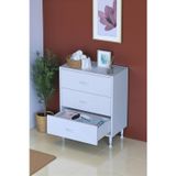 Eliusta Seçer 3 Çekmeceli 60 Cm Banyo Ve Mutfak Dolabı Beyaz 60X75x32,5 Cm Çok Amaçlı Organizer Dolap