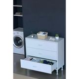 Eliusta Seçer 3 Çekmeceli 75 Cm Banyo Ve Mutfak Dolabı Beyaz 75X75x32,5 Cm Çok Amaçlı Organizer Dolap
