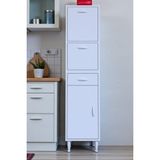 Eliusta Solaira 35 cm Genişlik Kapaklı Mutfak Dolabı 3 Kapaklı, Çekmeceli Çok Amaçlı Mutfak/banyo Dolabı - Beyaz