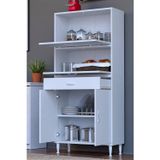 Eliusta Solaira 85 Cm Genişlik Kapaklı Mutfak Dolabı 4 Kapaklı, Çekmeceli Çok Amaçlı Mutfak/Banyo Dolabı