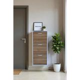 Eliusta Soren 3 Düşer Kapaklı 52 Cm Meşe Ayakkabılık 52X114x26 Cm Asma 6 Bölmeli Ayakkabılık