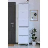Eliusta Store Ayaklı Beyaz Ayakkabılık 52 cm Kapı Önü/giyim Odası/antre Uyumlu Ayakkabılık 52X205X26 cm