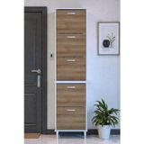 Eliusta Store Ayaklı Meşe Ayakkabılık 52 Cm Kapı Önü/Giyim Odası/Antre Uyumlu Ayakkabılık 52X205x26 Cm
