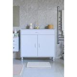 Eliusta Taha 100 Cm 3 Bölmeli Beyaz Çok Amaçlı Dolap 2 Raflı Banyo Mutfak Dolabı 100X88x32,5 Cm Düzenleyici