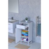 Eliusta Taha 50 Cm 3 Bölmeli Beyaz Çok Amaçlı Dolap 2 Raflı Banyo Mutfak Dolabı 50X88x32,5 Cm Düzenleyici