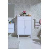 Eliusta Taha 60 Cm 3 Bölmeli Beyaz Çok Amaçlı Dolap 2 Raflı Banyo Mutfak Dolabı 60X88x32,5 Cm Düzenleyici