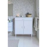 Eliusta Taha 80 Cm 3 Bölmeli Beyaz Çok Amaçlı Dolap 2 Raflı Banyo Mutfak Dolabı 80X88x32,5 Cm Düzenleyici