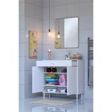 Eliusta Taha 90 Cm 3 Bölmeli Beyaz Çok Amaçlı Dolap 2 Raflı Banyo Mutfak Dolabı 90X88x32,5 Cm Düzenleyici