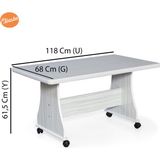 Eliusta Tekerlekli Mdf Masa %100 Mdf Orta Sehpa Salon Sehpa - Cordoba