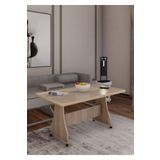Eliusta Tekerlekli Mdf Masa %100 Mdf Salon Orta Sehpa Yemek Masası Ofis Sehpa