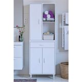 Eliusta Vellum Beyaz Dolap 55X173x32,5 Cm Ebatlarında Çok Fonksiyonlu 55 Cm Genişlikte Banyo Dolabı