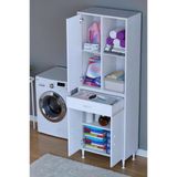 Eliusta Vellum Beyaz Dolap 60X173x32,5 Cm Ebatlarında Çok Fonksiyonlu 60 Cm Genişlikte Banyo Dolabı