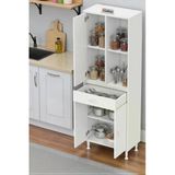 Eliusta Vellum Beyaz Dolap 65X173x32,5 Cm Ebatlarında Çok Fonksiyonlu 65 Cm Genişlikte Banyo Dolabı